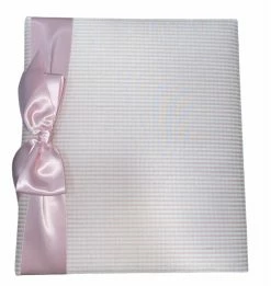 JAN SEVADJIAN DESIGNS BABY PINK CHECK BABY BOOK