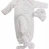Kissy Kissy Petite Flowers Knotted Gown & Hat Infant Clothing