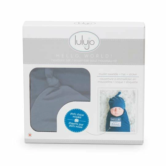 Best deal ๐ Lulujo Navy Hello, World! Swaddle Set Baby Accessories ๐ฅฐ 1 Lulujo Navy Hello, World! Swaddle Set Baby Accessories