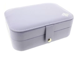 Jane Marie Purple Rectangle Leather Jewelry Box