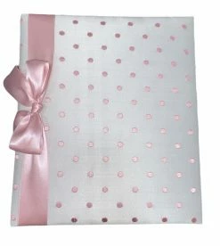 JAN SEVADJIAN DESIGNS WHITE PINK DOT BABY BOOK