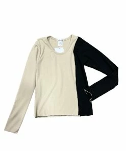 Area Code 407 Fall Camel & Black Asymmetrical Top New Arrivals