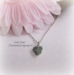 Collectables America Inc Baby Accessories Silver Heart Locket Necklace Infant