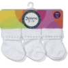 Baby Registry White Cuff Socks 6 Pair Pack