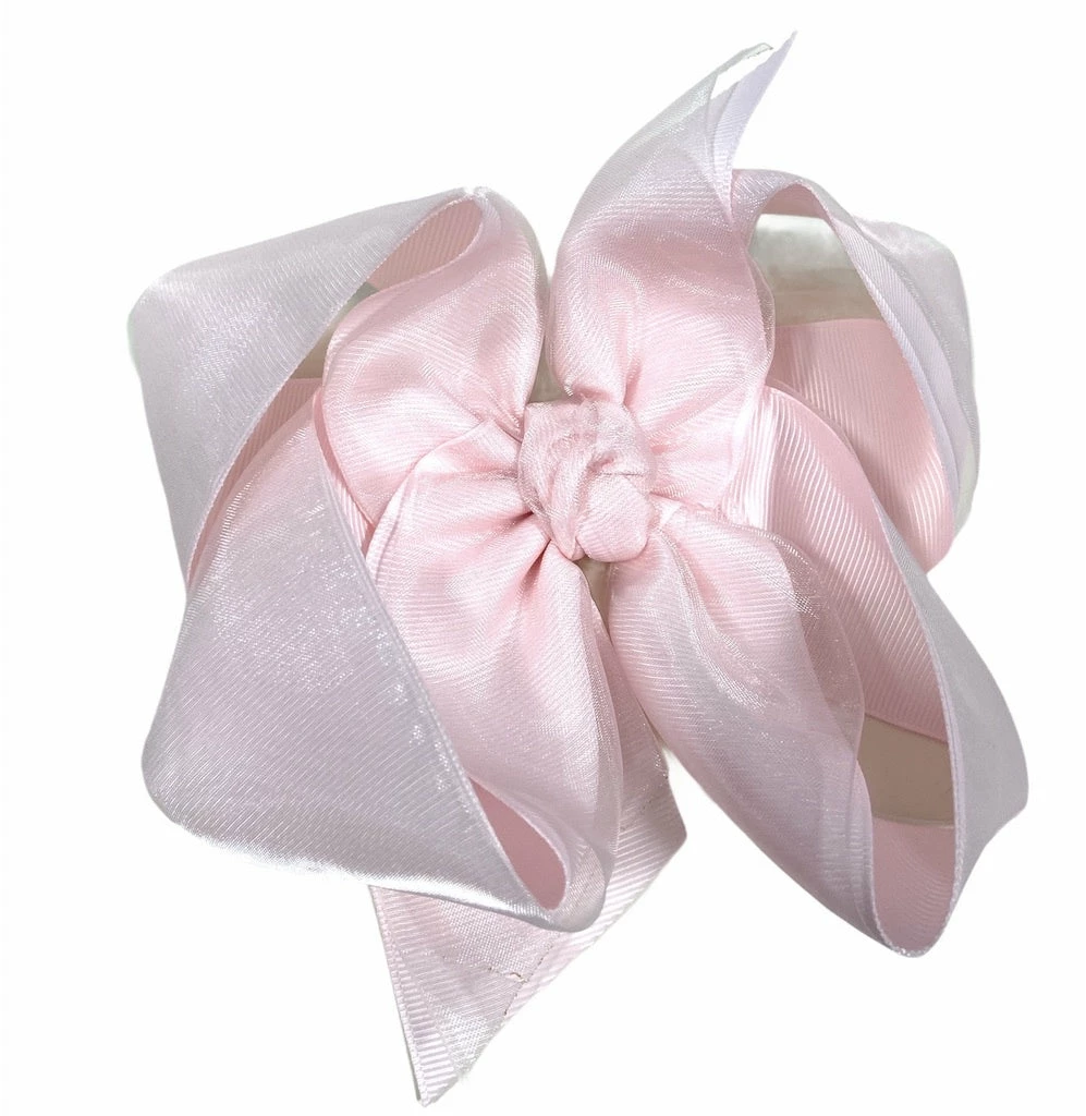 Promo ⭐ BEYOND CREATION 6.5'' XXL Layered Bow Powder Pink ❤️ 1 BEYOND CREATION 6.5'' XXL Layered Bow Powder Pink