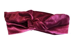 Headbands Of Hope Maroon Velvet Infinity Turban