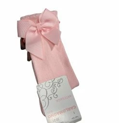 Baby Registry Pink Knee Socks W/Side Bow