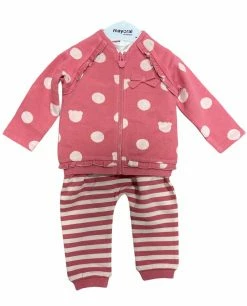 Mayoral Fall Teddy Bear Polka Dots & Stripes 3pc Set 50% Off Fall Clothing