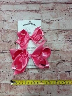 Beckys Hot Pink Satin Hairbow Baby Accessories