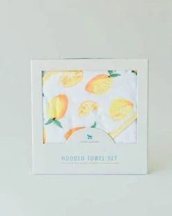 Little Unicorn Lemon Hooded Towel Set