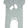 Sweet Bamboo Stars Green Long Romper