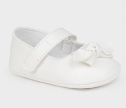 Mayoral Accessories Baby Accessories White Infant Mary Jane W/Bow