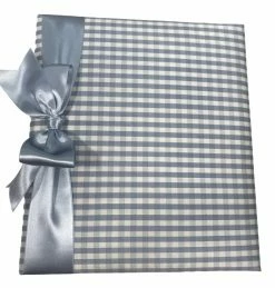 JAN SEVADJIAN DESIGNS BABY BLUE GINGHAM BABY BOOK