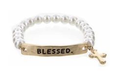 Jane Marie Blessed Word Bar Bracelet Gifts