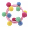 Jane Marie Kids Pink Sequin Wrap W/ Multi Pom Poms Bracelet