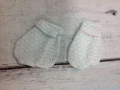 Paty Infant Clothing MINT STRIPE MITTENS W/TRIM