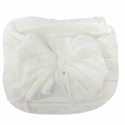 Rockin Royalty OFFWHITE KNOTTED BOW HEADBAND Infant Clothing