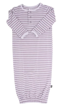 Sweet Bamboo Purple Stripe Receiving Gown
