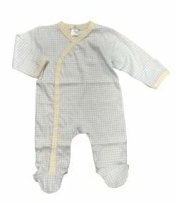 Baby Registry Luke Blue/Yellow Gingham Footie