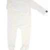 Sweet Bamboo Whispery White Footie W/Bum Flap Infant Clothing