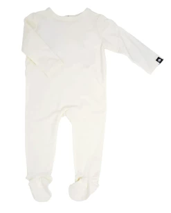 Sweet Bamboo Whispery White Footie W/Bum Flap Infant Clothing