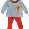 Zuccini Fall 22 Scarlett The Dog W/Scarf Legging Set New Arrivals