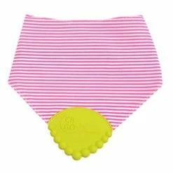 Baby Registry Drool Bib Fuchsia Stripe