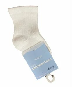 BEYOND CREATION Baby Accessories White Baby Ribbed Cotton Socks