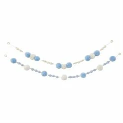 Mudpie Accessories Blue Pom Garland