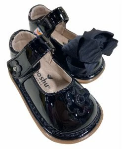 MOOSHU SHOES Shiny Black Squeaky Mary Jane