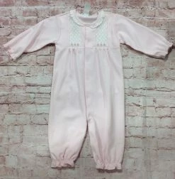 Cotton Peru Pima Infant Clothing Pink Smock Converter