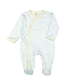 Baby Registry Luke Blue/Yellow Gingham Footie