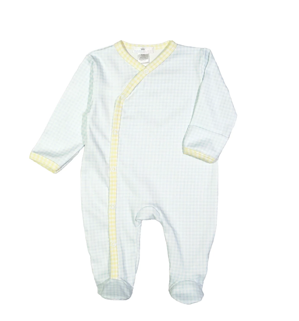 Top 10 ๐ Baby Registry Luke Blue/Yellow Gingham Footie ๐ฅ 2 Baby Registry Luke Blue/Yellow Gingham Footie