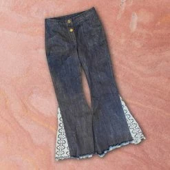 Adorable Sweetness Fall New Arrivals Crochet Flare Bell Bottom Jeans