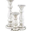 Mudpie Decor MEDIUM MERCURY GLASS CANDLESTICKS