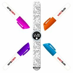 WATCHITUDE Unicorn World Color Me Digital Slap Watch