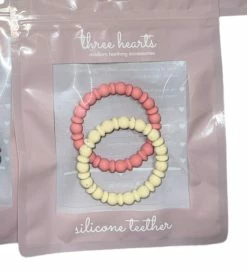 Three Hearts Baby Accessories Teething Bracelet Set