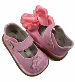 MOOSHU SHOES Squeaky Pink Bow Mary Jane