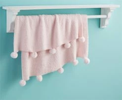 Mudpie Accessories Baby Accessories Pink Chenille Blanket