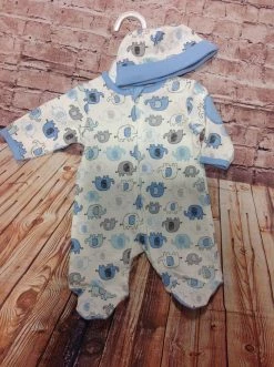 Little Me Infant Clothing Cute Elephant Footie W/hat