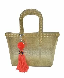 ZOMI GEMS Gifts Small Jelly Tote Bag Gold