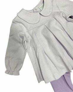 Squiggles Spring/Summer 2023 Purple Collared Stripe Legging Set