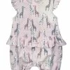 Kissy Kissy Kissy Love Pink Giraffes Short Playsuit Infant Clothing