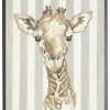 Antique Curiosities Baby Giraffe Grey Frame Decor