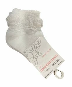 BEYOND CREATION White Fine Scottish Yarn W/Lace Baby Accessories