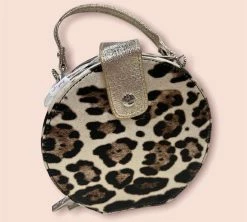 Bari Lynn Gifts Round Top Leopard Bag