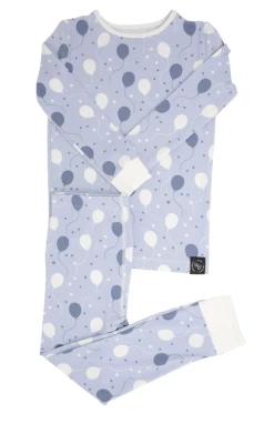 Sweet Bamboo Blue Balloons Kid Pjs Set
