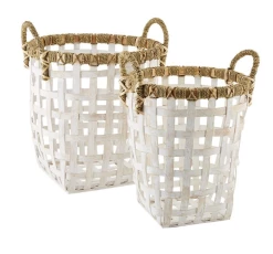 Mudpie Decor Rattan Basket Set