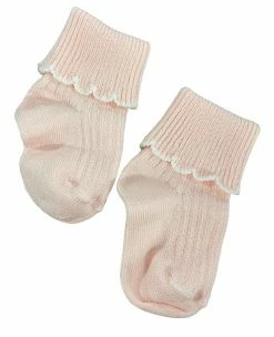 Baby Registry Pink NB Folded Cuff Sock