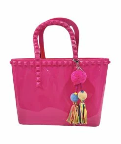 ZOMI GEMS Gifts Large Jelly Tote Bag Hot Pink